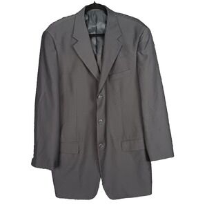 Super 180's Giorgio Ferraro Blazer Sport Coat 44L Charcoal‎ Italian Wool Blend